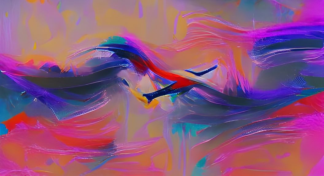Swirling ribbons of pink, red, blue, and purple represent the our flight or fight response.